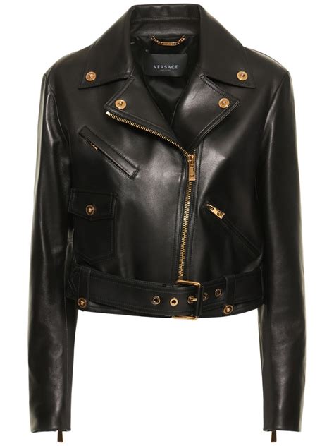 come veste versace|versace biker jacket.